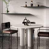 Modern Style Round Dining Table 3 Legs Dining Room Collection for Indoor Clearhalo ' dining_table' 'Dining Tables & Seating' 'Dining Tables' 'furn' 'furn_dining_table' 'Furniture' 'furniture_dining_table' 'Kitchen & Dining Furniture' 'kitchen&dining_furn' 'kitchen' 'kitchen_dining_table' 1200x1200_20eaa4e6-8da3-4a69-a88c-2e9bf934c424