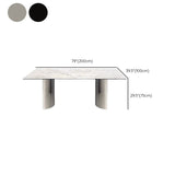 Simple Style Dinette Table Rectangle Stone Dinner Table for Kitchen Clearhalo 'Dining Tables & Seating' 'Dining Tables' 'dining_table' 'furn' 'furn_dining_table' 'Furniture' 'Kitchen & Dining Furniture' 1200x1200_20ec08a7-7140-41e8-a963-e48bbb14705e