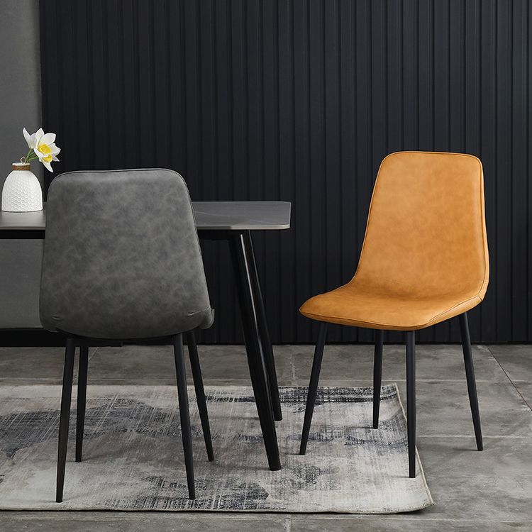 Contemporary Style Metal Chair Kitchen Dining Solid Back Dining Side Chairs Clearhalo ' kitchen&dining_furn' 'Dining Chairs' 'Dining Tables & Seating' 'dining_chair' 'furn' 'furn_dining_chair' 'Furniture' 'furniture_dining_chair' 'Kitchen & Dining Furniture' 'kitchen' 1200x1200_20ec6c8a-0f40-4f7e-8a2b-c9c81e18ec2b