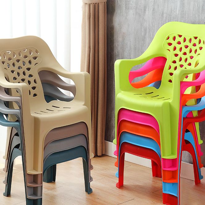 Indoor Modern Dining Armchair Stackable Home Plastic Dining Arm Chairs Clearhalo ' kitchen&dining_furn' 'Dining Chairs' 'Dining Tables & Seating' 'dining_chair' 'furn' 'furn_dining_chair' 'Furniture' 'furniture_dining_chair' 'Kitchen & Dining Furniture' 'kitchen' 1200x1200_20ecbc1d-d253-4f2f-9b57-513c3c6360e5