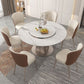 Modern Round Sintered Stone Dining Room Set Space-Saving Design Dining Table Furniture Clearhalo 'Dining Room Sets' 'Dining Tables & Seating' 'dining_room_set' 'furn' 'furn_dining_room_set' 'Furniture' 'furniture_dining_room_set' 'Kitchen & Dining Furniture' 'kitchen&dining_furn' 'kitchen' 1200x1200_20ed2cf1-89e0-4fb9-96ad-73a16a7eae89