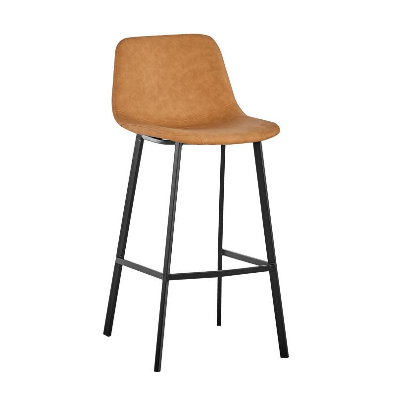 Industrial Bar and Counter Stool Low Back Stool with 4 Legs in Black Clearhalo 'Bar Furniture' 'Bar Stools' 'bar_stools' 'furn' 'furn_bar_stools' 'furniture_bar_stools' 'Kitchen & Dining Furniture' 'kitchen&dining_furn' 'kitchen' 'kitchen_furn' Furniture' 1200x1200_20ee7402-2e76-4d07-98bd-42254e4e1cda