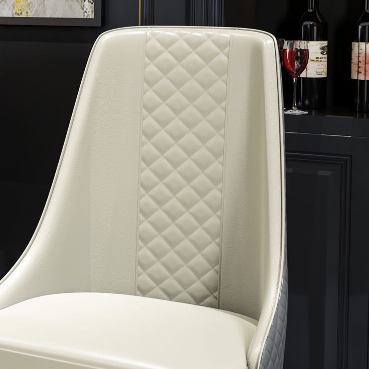 Contemporary Leather Curved Side Chair Matte Finish Parsons Chairs Clearhalo ' kitchen&dining_furn' 'Dining Chairs' 'Dining Tables & Seating' 'dining_chair' 'furn' 'furn_dining_chair' 'Furniture' 'furniture_dining_chair' 'Kitchen & Dining Furniture' 'kitchen' 1200x1200_20f12eb8-4d98-449d-9dd7-64ebe186f816