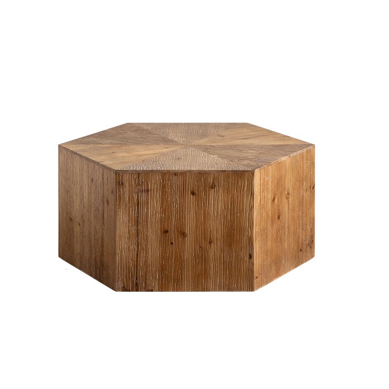 French Country Geometric Coffee or End Table Wood Coffee Table