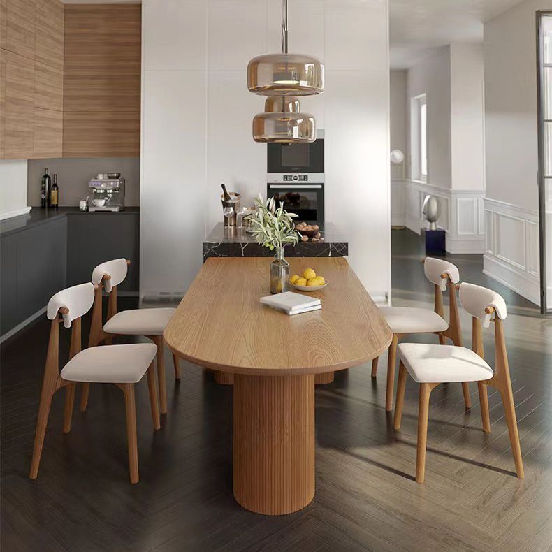 Solid Wood Contemporary Free Form Table Pine Wood Top Table for Dining Room Clearhalo ' dining_table' 'Dining Tables & Seating' 'Dining Tables' 'furn' 'furn_dining_table' 'Furniture' 'furniture_dining_table' 'Kitchen & Dining Furniture' 'kitchen&dining_furn' 'kitchen' 'kitchen_dining_table' 1200x1200_20f317df-bfe7-436f-9d51-96a872f40167