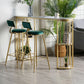 Kitchen Stone Top Counter Table Metal Base 42-inch Height Nordic Bar Table Clearhalo 'Bar Furniture' 'Bar Tables' 'bar_tables' 'furn' 'furn_bar_tables' 'Furniture' 'furniture_bar_tables' 'Kitchen & Dining Furniture' 1200x1200_20f35426-f27b-48b6-a0e5-96caf59f23ff