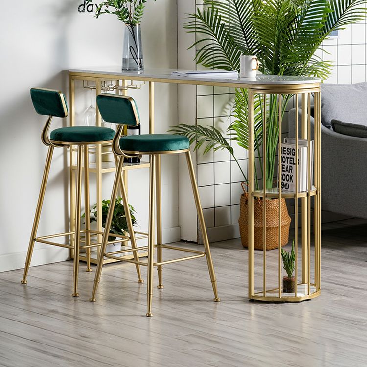 Kitchen Stone Top Counter Table Metal Base 42-inch Height Nordic Bar Table Clearhalo 'Bar Furniture' 'Bar Tables' 'bar_tables' 'furn' 'furn_bar_tables' 'Furniture' 'furniture_bar_tables' 'Kitchen & Dining Furniture' 1200x1200_20f35426-f27b-48b6-a0e5-96caf59f23ff