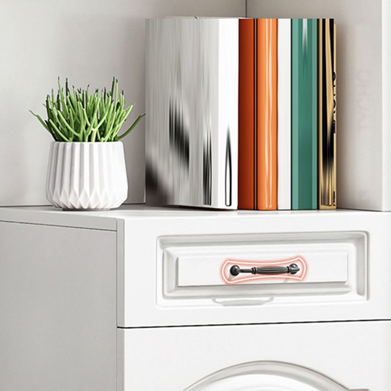 Contemporary Shelf Bookcase Engineered Wood Bookshelf with Drawer for Living Room