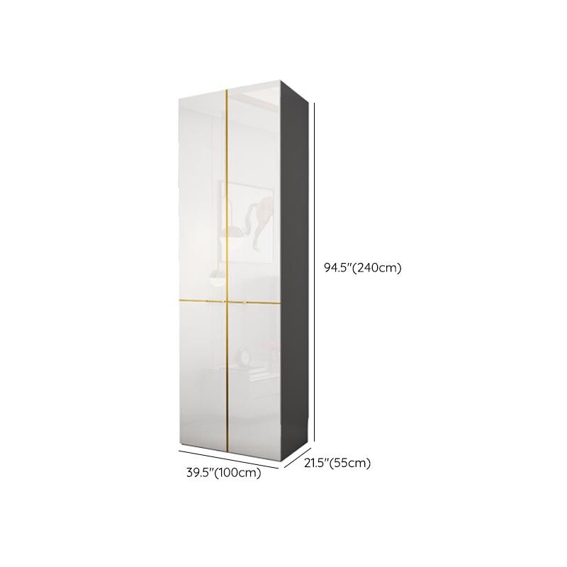 Armoire armoire de garde-robe moderne avec rail de vêtements