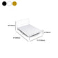 Modern Rectangular Headboard Bed Open-Frame Bed With Metal Legs