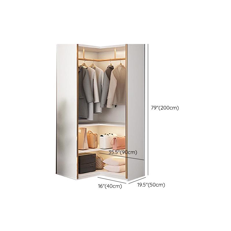 White Colour Wardrobe Armoire Contemporary Style Wooden Wardrobe Closet for Bedroom Clearhalo 'Armoires & Wardrobes' 'armoires_wardrobes' 'Bedroom Furniture' 'furn' 'furn_armoires_wardrobes' 'Furniture' 1200x1200_20f751d4-6602-4d84-86c3-85c8dc04a8eb