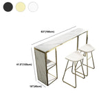 Tavolo da tavolo da pub rettangolo in finta barra di marmo tavolo da cocktail con scaffali