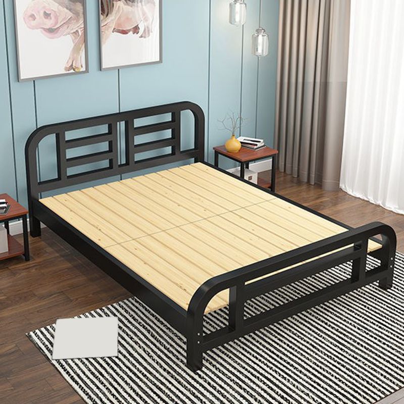 Letto standard metallico glam con testiera a frame aperto, 78 pollici