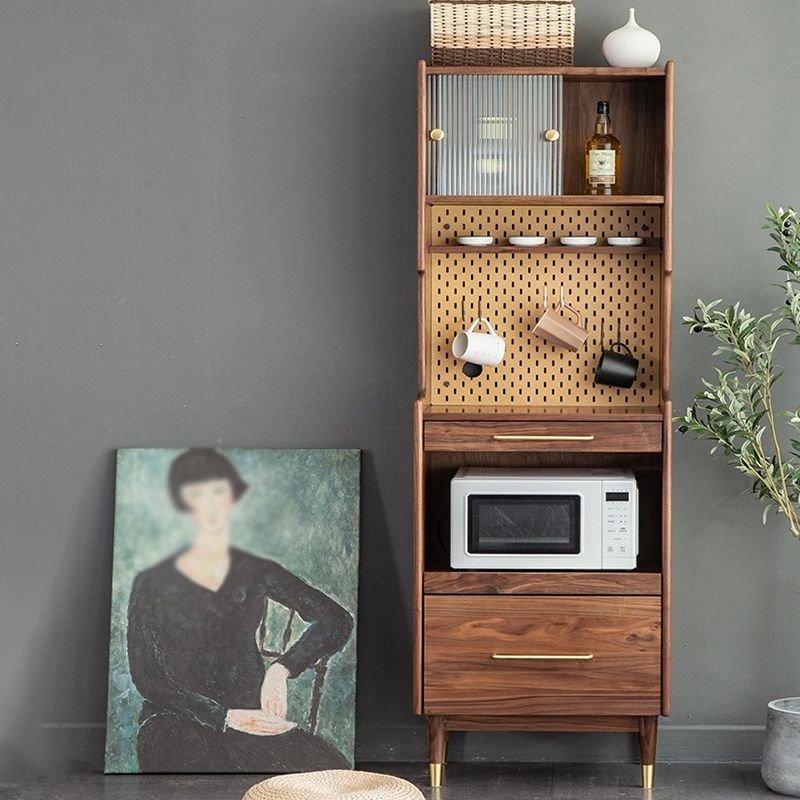 Glijdende glazen deur bijboordkastje Pine vaste houten server cruerenza