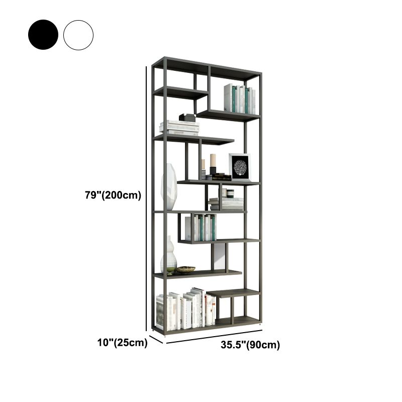 Industrial Metal Etagere Bookshelf Open Iron Bookshelf for Home Office Clearhalo 'Bookcases' 'furn' 'furn_bookcases' 'Furniture' 'furniture_bookcases' 'kitchen' 'kitchen_bookcases' 'Living Room Furniture' 'Office Furniture' 1200x1200_20fb6c30-31c8-46a2-987a-9ad6bdce4fe5