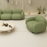 Scandinavian Sofa Fabric Cushions Square Arm Living Room Standard Seating