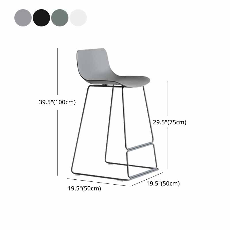 Scandinavian Style Metal Plastic Counter Stools Low Back Bar Stools with Footrest Clearhalo 'Bar Furniture' 'Bar Stools' 'bar_stools' 'furn' 'furn_bar_stools' 'furniture_bar_stools' 'Kitchen & Dining Furniture' 'kitchen&dining_furn' 'kitchen' 'kitchen_furn' Furniture' 1200x1200_20fc229b-c715-4c4d-8159-a28d830ba402