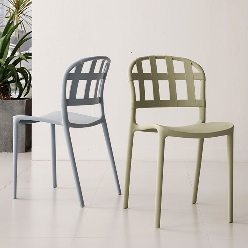 Scandinavian Style Armless Open Back Chairs Stacking Plastic Side Chair Clearhalo ' kitchen&dining_furn' 'Dining Chairs' 'Dining Tables & Seating' 'dining_chair' 'furn' 'furn_dining_chair' 'Furniture' 'furniture_dining_chair' 'Kitchen & Dining Furniture' 'kitchen' 1200x1200_20ff2bae-1c80-4d0a-9f3b-94bce83cf524