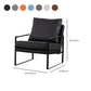 Industrial Square Arms Armchair Solid Color Accent Armchair for Living Room