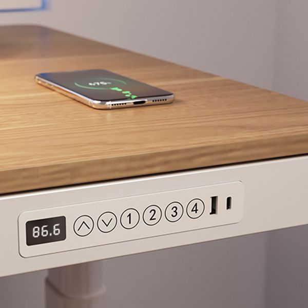 Bureau de câblage de levage électrique moderne bureau de bureau de base en forme de T avec tiroir