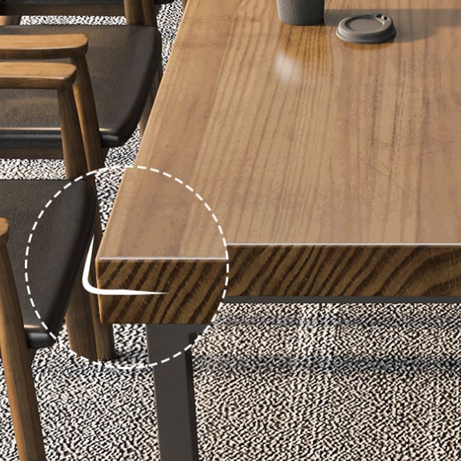 Industrial Office Desk Rectangular Brown Solid Wood Writing Desk Clearhalo 'furn' 'furn_office_desk' 'Furniture' 'Office Desks' 'Office Furniture' 'office_desk' 1200x1200_210186e0-5de0-4776-afde-c44f391b826c