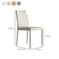 Designer Style Armless Chair Leather Parsons Back Side Chair for Restaurant