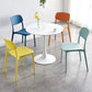 Open Back Dining Side Chair Contemporary Plastic Armless Dining Chair