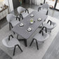Contemporary Gray Standard Dining Set MDF Rectangle Shape Dining Set for Kitchen Clearhalo 'Dining Room Sets' 'Dining Tables & Seating' 'dining_room_set' 'furn' 'furn_dining_room_set' 'Furniture' 'furniture_dining_room_set' 'Kitchen & Dining Furniture' 'kitchen&dining_furn' 'kitchen' 1200x1200_2104bd15-1c17-4c4a-ae82-817132453713