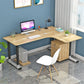 L-vormige moderne stijl Office Desk Metal en Wood Writing Desk voor woonkamer