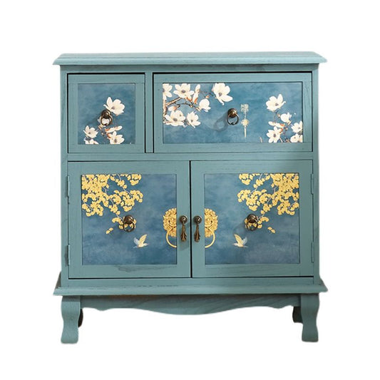 Traditional Solid Wood Bedroom Storage Chest Vertical Chest with Drawers