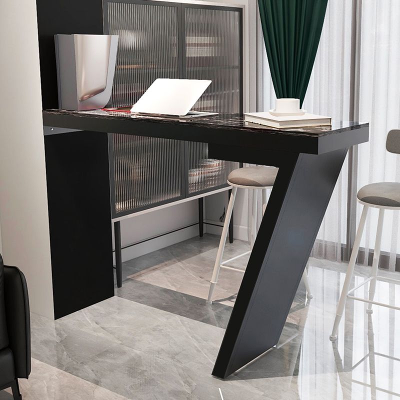 Mesa de bar de estilo moderno Escritorio de bar de bistró de piedra rectangular
