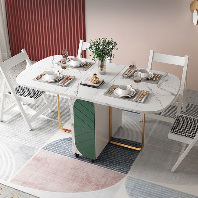 Mid-Century Modern Dining Table Oval Wood Table with Drop Leaf,59.1"L x 31.5"W x 29.5"H Clearhalo ' dining_table' 'Dining Tables & Seating' 'Dining Tables' 'furn' 'furn_dining_table' 'Furniture' 'furniture_dining_table' 'Kitchen & Dining Furniture' 'kitchen&dining_furn' 'kitchen' 'kitchen_dining_table' 1200x1200_21074b91-60da-46e4-abfa-4d6cf4b5b06a