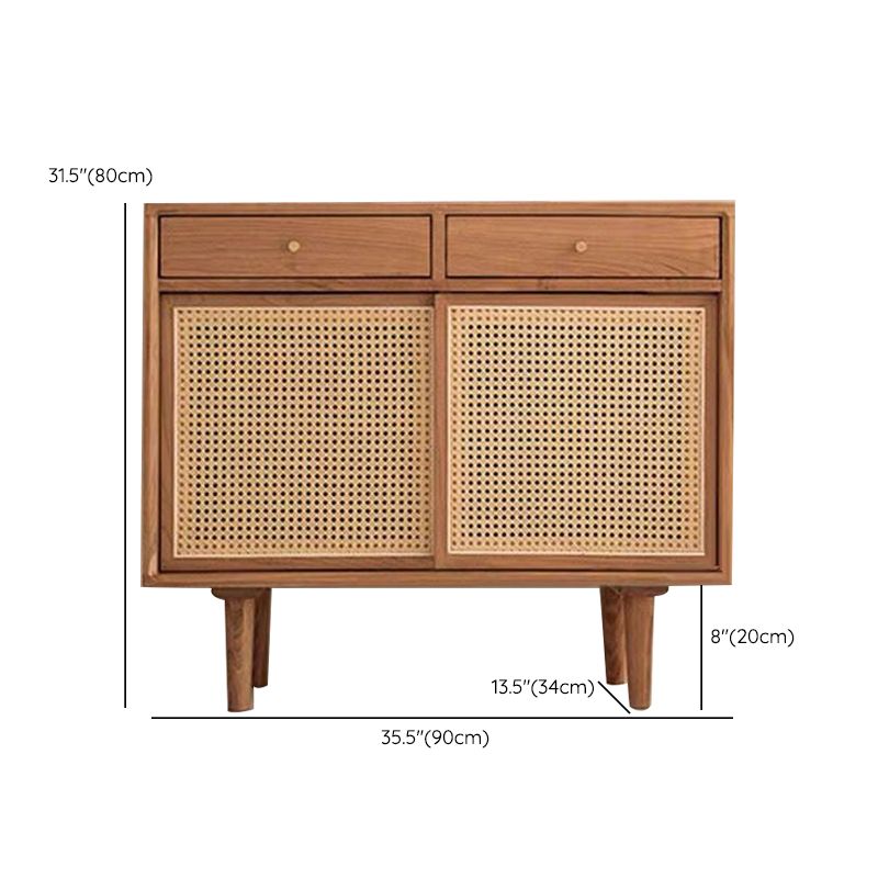 Sidetanza di credenza per la casa di rettangolo di casa di archiviazione in legno.