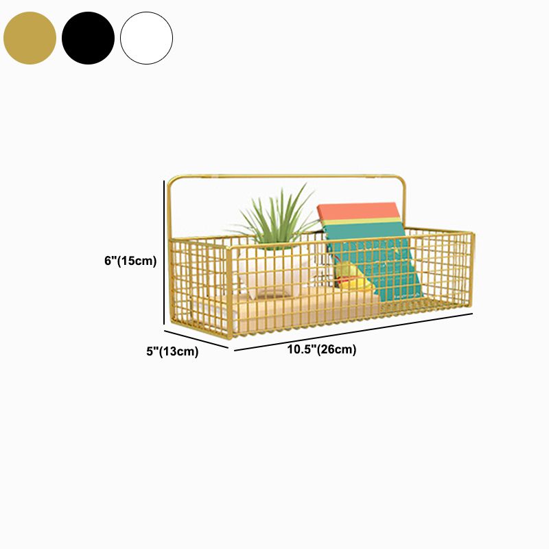Libreria moderna in metallo galleggiante in metallo da 6 pollici a parete montata