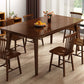 Contemporary Rectangular Solid Wood Tabletop Dining Table with 4 Foot