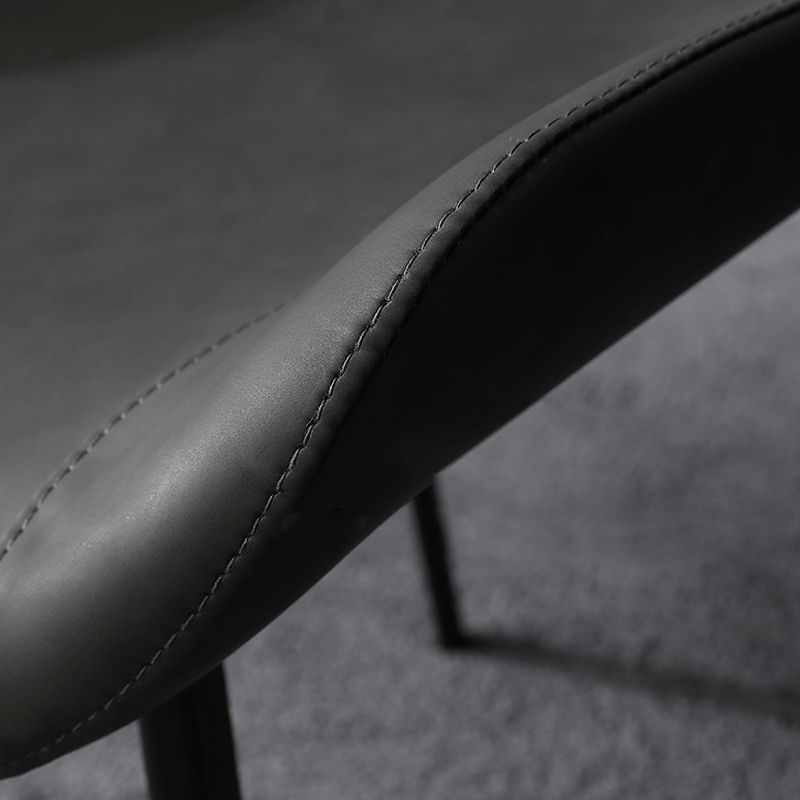 Modern Leather Restaurant Side Chair Matte Finish Solid Back Dining Chair (Set of 2) Clearhalo ' kitchen&dining_furn' 'Dining Chairs' 'Dining Tables & Seating' 'dining_chair' 'furn' 'furn_dining_chair' 'Furniture' 'furniture_dining_chair' 'Kitchen & Dining Furniture' 'kitchen' 1200x1200_210930e7-5655-45ba-8d66-f139b72a98a8