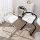 Modern Contoured Seat Low Back Armless Bar Stools with Metal Base