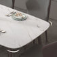 Moderne eetkamerset van gesinterde steen, rechthoekig, 1/2/5/7-delig, eetkamertafelset