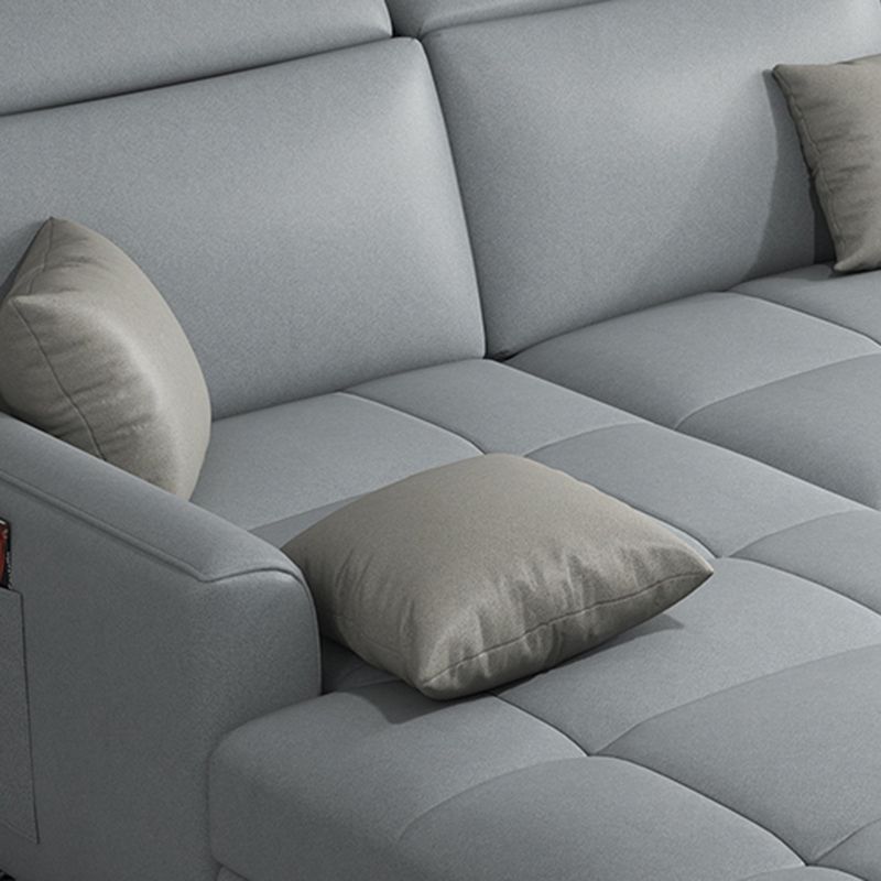 Modern L-Shape Sectional Recessed Arm Sofa and Chaise with Storage for Four People Clearhalo 'furn' 'furn_sectionals' 'Furniture' 'furniture_sectionals' 'kitchen' 'kitchen_sectionals' 'Living Room Furniture' 'Sectionals' 1200x1200_210a7f63-dbdd-4ca9-8845-a5fcee2d4750