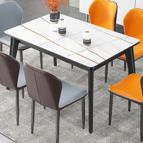 Rectangle Grey Tone Dining Table Sintered Stone Table Modern with 4 Legs Pedestal Clearhalo ' dining_table' 'Dining Tables & Seating' 'Dining Tables' 'furn' 'furn_dining_table' 'Furniture' 'furniture_dining_table' 'Kitchen & Dining Furniture' 'kitchen&dining_furn' 'kitchen' 'kitchen_dining_table' 1200x1200_210ab6c6-1872-4fcd-9295-5a85302dfda3