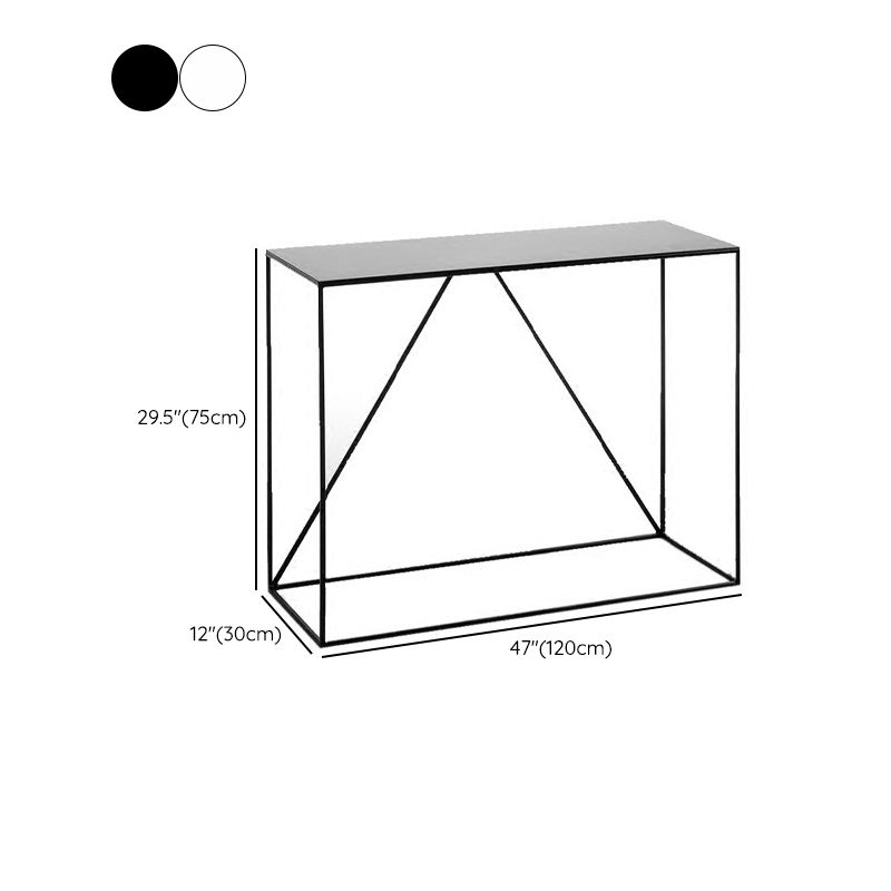 Contemporary Style Console Table Metal Rectangle Accent Table Clearhalo 'Console Tables' 'console_tables' 'Entry & Mudroom Furniture' 'furn' 'furn_console_tables' 'Furniture' 1200x1200_210afd5c-4da7-430e-81f3-a45707ad2ee1