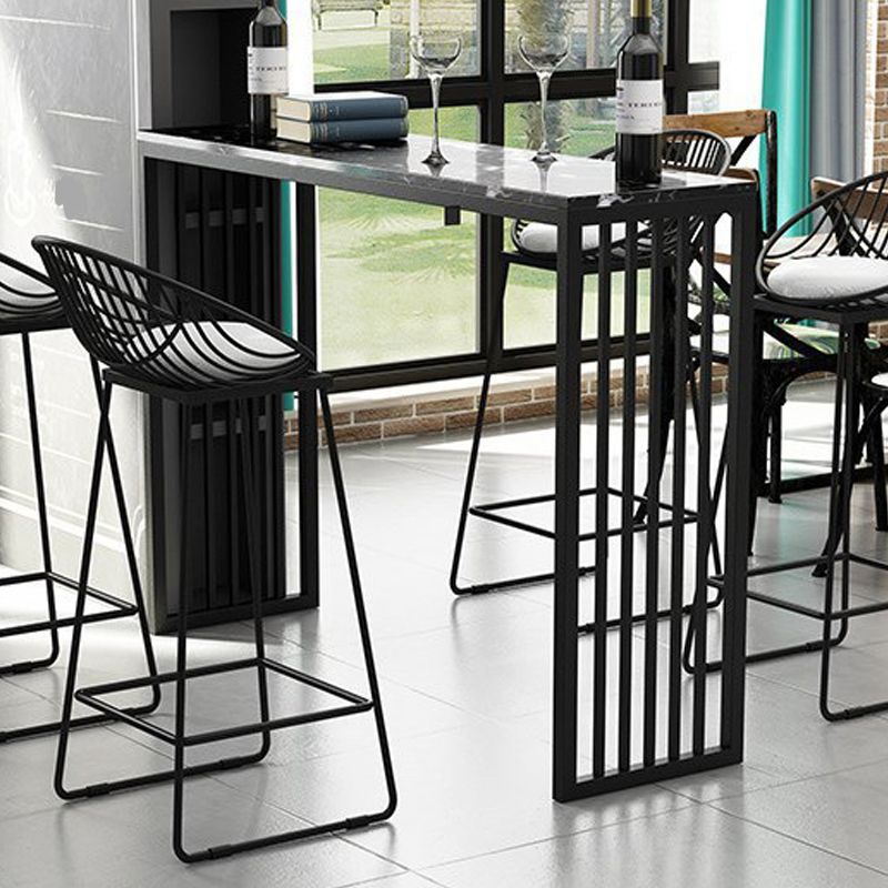 Industrial Bar Table Rectangle Sled Base Bar Height Pub Table for Home Clearhalo 'Bar Furniture' 'Bar Tables' 'bar_tables' 'furn' 'furn_bar_tables' 'Furniture' 'Kitchen & Dining Furniture' 1200x1200_210bf623-d5b3-4f95-8998-72dbd92a951f