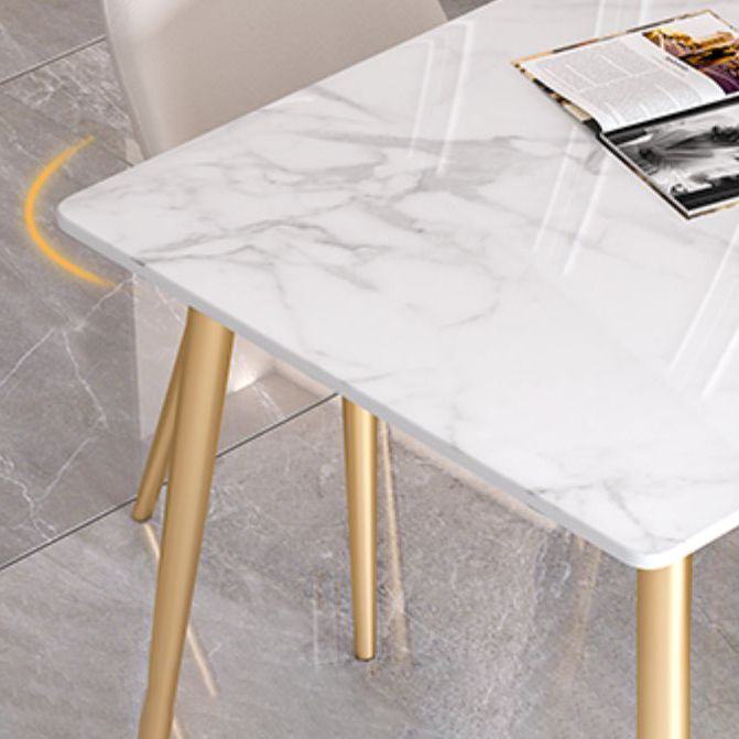 Glam 1/4/5/7 Pieces Dining Set Rectangle Stone Dining Table for Dining Room Clearhalo 'Dining Room Sets' 'Dining Tables & Seating' 'dining_room_set' 'furn' 'furn_dining_room_set' 'Furniture' 'furniture_dining_room_set' 'Kitchen & Dining Furniture' 1200x1200_210c0aa6-dbb9-4969-857b-9ff223a00f63