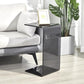 Single Foot Base Base Design Acrylic Grey/amber/blue/transparentSide Table