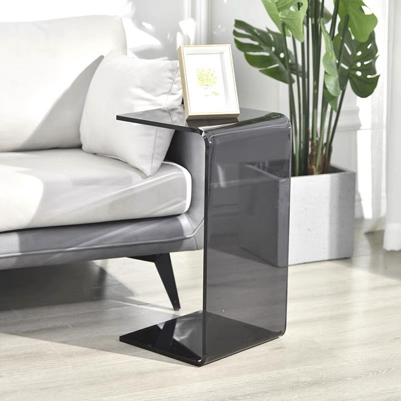 Single Foot Base Base Design Acrylic Grey/amber/blue/transparentSide Table