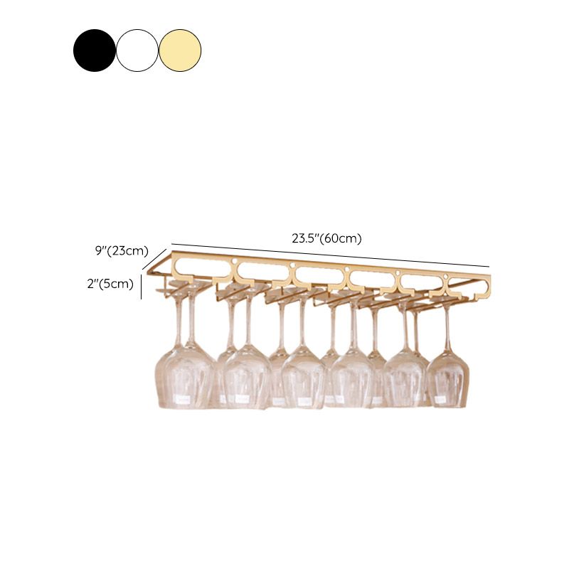 Metal Hanging Glass Rack Industrial Single Rail Glass & Stemware Holder Clearhalo 'furn' 'furn_wine_racks' 'Furniture' 'Kitchen & Dining Furniture' 'Wine Racks' 'wine_racks' 1200x1200_210ee36a-2cba-418b-ad1f-951b677abcb2