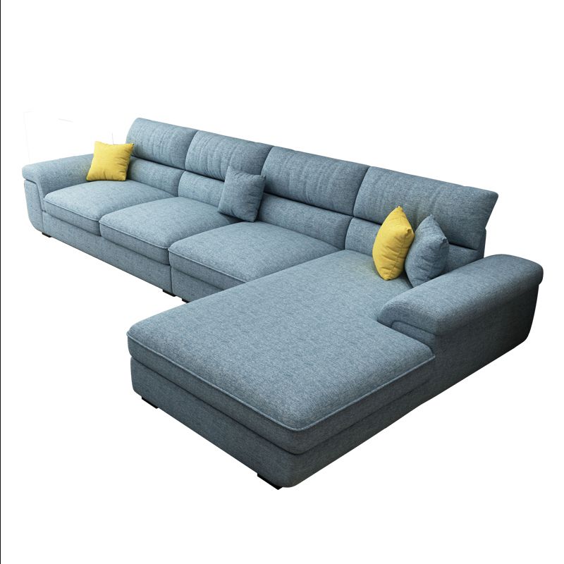 37.40"High Pillow Top Arm Sectionals,Casual High Back Sectionals with 4 Pillows Clearhalo 'furn' 'furn_sectionals' 'Furniture' 'furniture_sectionals' 'kitchen' 'kitchen_sectionals' 'Living Room Furniture' 'Sectionals' 1200x1200_21103ee4-3095-41eb-9453-56080e05e0b6