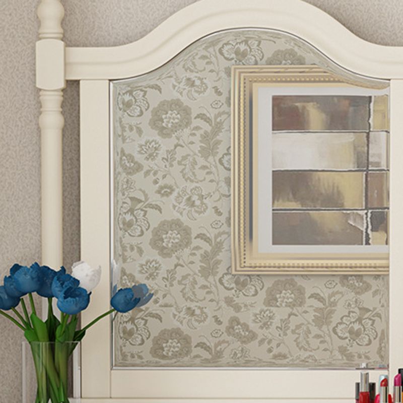 Three Piece Traditional Mirrored Vanity Set Solid Wood Dresser Clearhalo 'Bedroom Furniture' 'furn' 'furn_makeup_vanities' 'Furniture' 'Makeup Vanities' 'makeup_vanities' 1200x1200_21117982-5bbf-4c75-8400-1259bb435b70