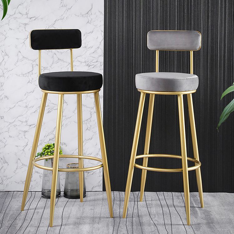 Scandinavian Round Low Back Barstools Upholstered Bar Stools Clearhalo 'Bar Furniture' 'Bar Stools' 'bar_stools' 'furn' 'furn_bar_stools' 'Furniture' 'furniture_bar_stools' 'Kitchen & Dining Furniture' 1200x1200_21122afd-d4d3-408c-bc82-c47648754841