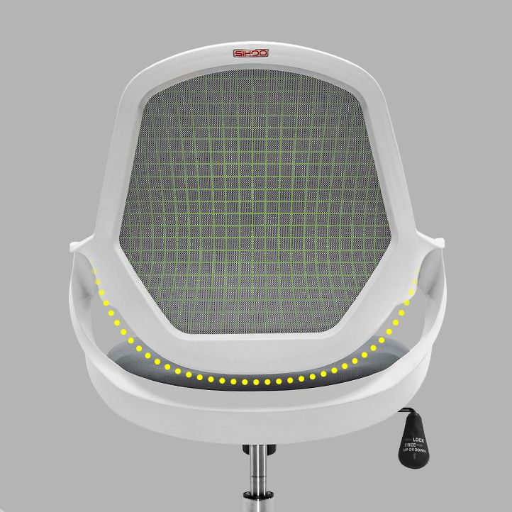 Modern Desk Chair Adjustable Seat Height Fixed Arms Office Chair with Wheels Clearhalo 'furn' 'furn_office_chair' 'Furniture' 'Office Chairs' 'Office Furniture' 'office_chair' 1200x1200_21129454-6941-48e0-9ab1-cbf6c651fb84